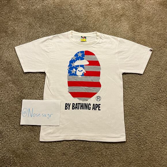 Authentic Bape 2000's USA Flag Tee S - Picture 1 of 6
